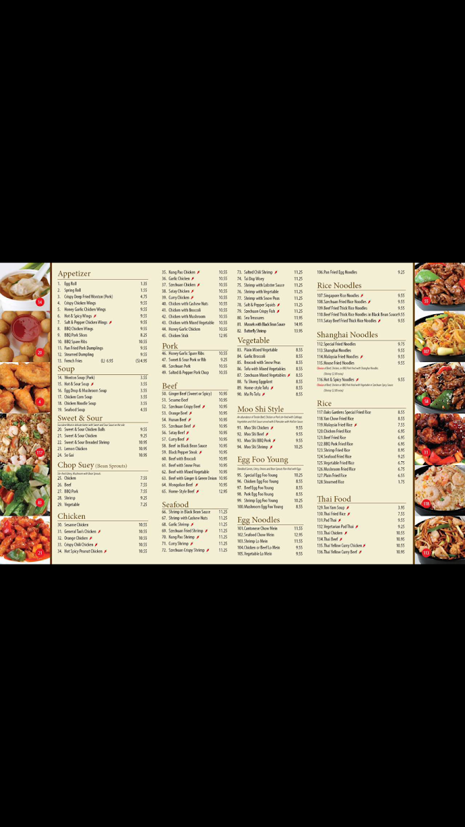 Menu Oaks Garden Restaurant-8